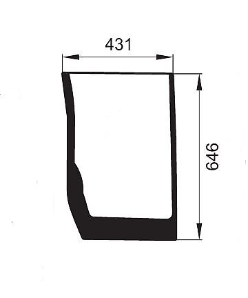 New Holland SZYBA PRZEDNIA CASE DOLNA LEWA 82030486