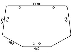 John Deere Heckscheibe JOHN DEERE 6100 6200 6300 640 L171335