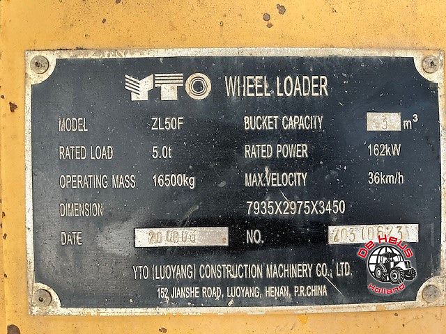 YTO ZL50F