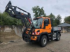 Unimog U318 NKS-F-UGE-42 Frontlader Mercedes-Benz 405/10 405/12 UGE Mercedes-Benz U 318 323 327 423 427 429 430 EasyDrive Variopilot Radlader Hauer rx 500 Frontlader