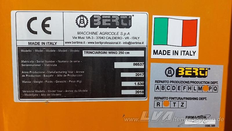 Berti TRINCIARGINI WING 250