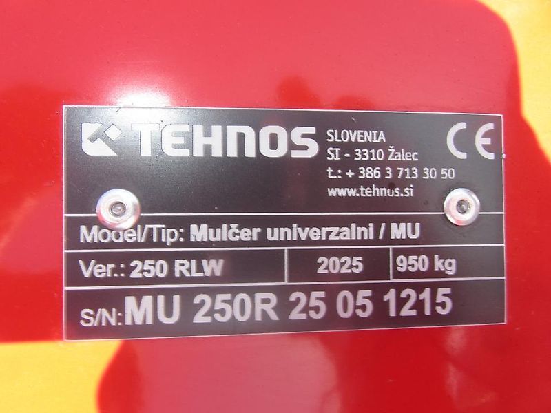 Tehnos Universalmulcher Mulcher MU 250 RLW Profi VORFÜHRGERÄT !