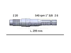 Deutz-Fahr Zapfwelle DEUTZ L-299 Z20 540 04348177