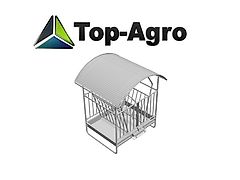 Top-Agro Raufe für Vieh mit klappbaren Seitenwänden M1 verzinkt
