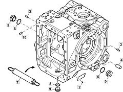 John Deere 6110 - oś tylna - obudowa dyferencjału AL221263 (Części zamienne)