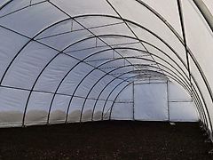 Leichtbauhalle Rundbogenhalle NEUWARE 12 x 9,15 x4,5m PVC STATIK
