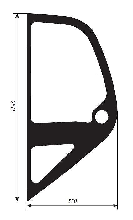 Manitou SZYBA BOCZNA MANITOU LEWA 746045, 746750, 225234,