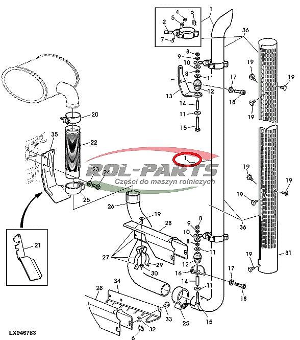 John Deere Auspuffrohr AL164071