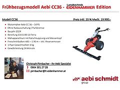 Aebi Motormäher CC 36 !! Frühbezugspreise sichern!!