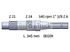 Renault Zapfwelle RENAULT L-345 Z21 Z24 Z6 540 RPM 7700045721