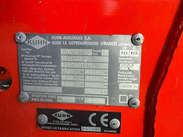 Kuhn EuroMix I Eurom170 12 m3 mengwagen