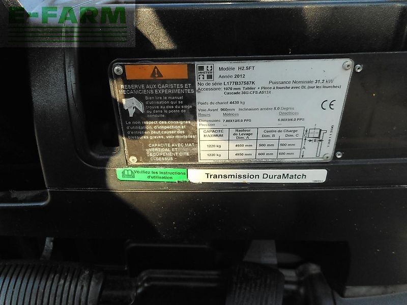 Hyster h2.5ft triplex 4,95m + ss + zv