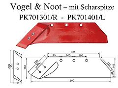 Vogel & Noot Pflugschar mit Scharspitze