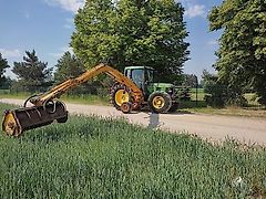 John Deere ciągnik John Deere 6400z kosiarką boczną HERDER