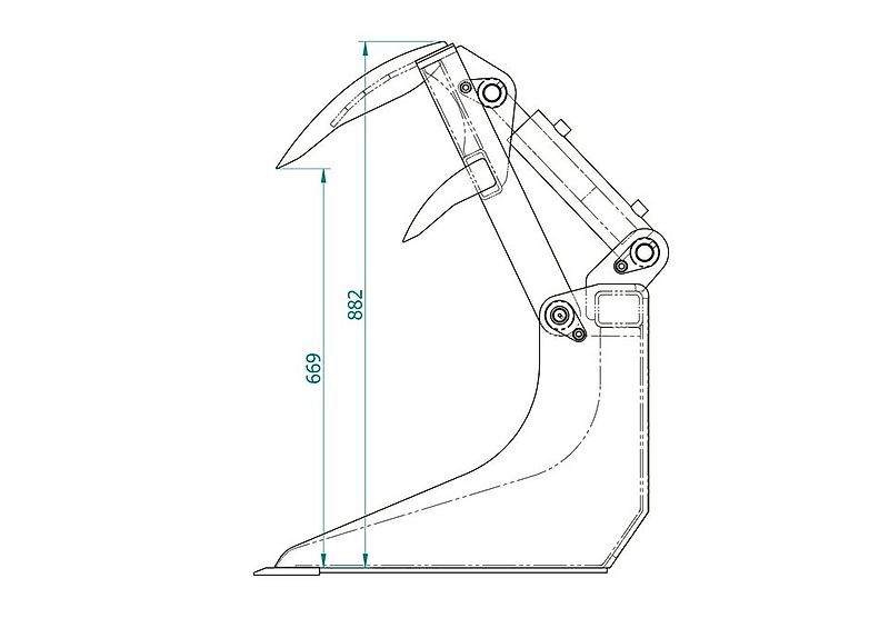 Vemac Krokodilschaufel 90 cm Kroko Schaufel Avant Multione Hoflader NEU