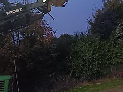 Stoll Rübengabel 180cm Korbbreite Euroaufnahme Hochkippschaufel (Gabel) oder Klinklader Hubfunktion und Ausklinken des Werkzeugs mittels Seilzug Feuerholzgabel Siebgabel 1,8m Arbeitsbreite mit gerundeten Aufnahmestäben