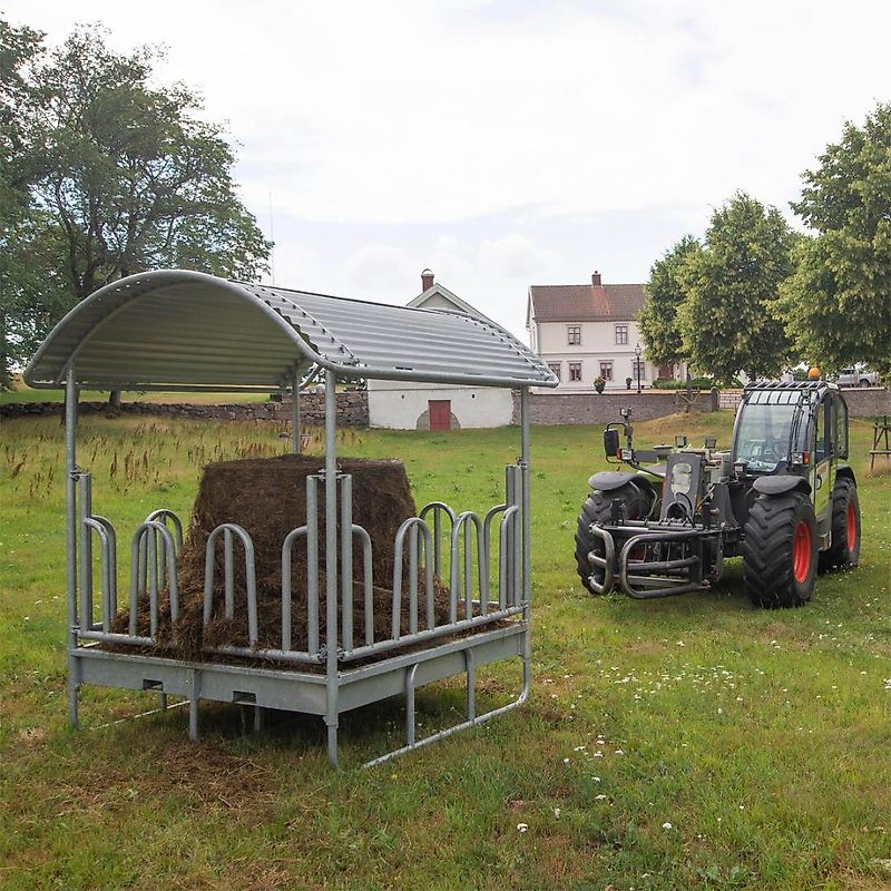 Palisadenraufe mit dem Dach Viereckraufe 12 Plätze Futterraufe Heuraufe KELLFRI