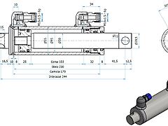 MSW-GmbH doppeltwirkender Hydraulikzylinder