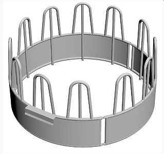 MC-AGRI Futterraufe f. Rinder u. Pferde Rund verzinkt M11/12