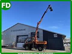 Mercedes-Benz Unimog U400 mit Kran-Funk-Greiferanschluß-Kipper-Zapfwelle, Multitalent