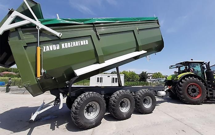 Kobzarenko Muldenkipper TSP-39 *Neu* mit Lenkachsen, 25,5 m³, 35,5 m³ mit Aufsatzbordwände